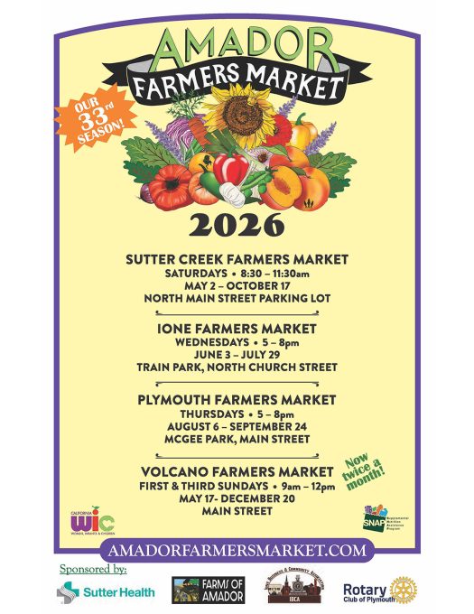 2026 Amador Farmers Market Flyer